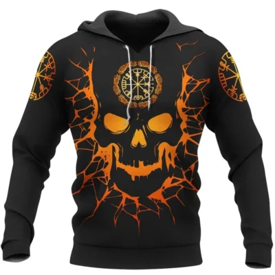 Viking Hoodie – The Viking Compass Skull Hoodie Legendary Style