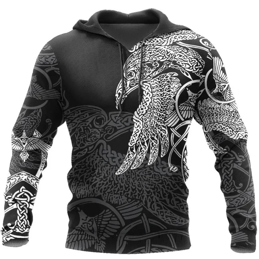 Viking Hoodie – Viking Celtic Raven Hoodie Mystic Heritage Viking Hoodie – Viking Celtic Raven Hoodie Mystic Heritage