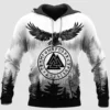 Viking Hoodie – Viking Raven Symbol Legendary Insight Viking Hoodie – Viking Raven Symbol Legendary Insight