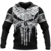 Viking Hoodie – Viking Skull Drawing Camo – Legendary Street Style