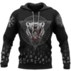 Viking Hoodie – Viking Wolf Rune Fierce Spirit Design