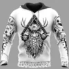 Viking Hoodie With Odin And Yggdrasil Mythic Design