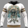 Viking Hoodie – Wolf Hoodies – Norse Wolf Art Fierce Design