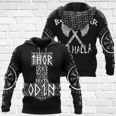 Viking Hoodies – Hammer of Thor – Odin – Valhalla Legacy