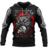 Viking Hoodies – Norse Wolf Design with Skull Fierce Fusion