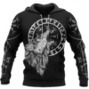 Viking Hoodies – Norse Wolf Design – Wolf Hoodie Fierce Spirit