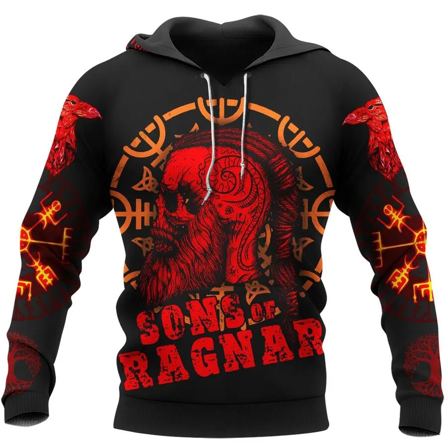 Viking Hoodies – Sons of Ragnar – Norse Rune Raven Skull Viking Hoodies – Sons of Ragnar – Norse Rune Raven Skull