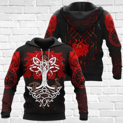 Viking Hoodies – Tree of Life Viking Mythology Eternal Roots