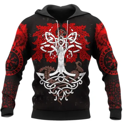 Viking Hoodies – Tree of Life Viking Mythology Eternal Roots
