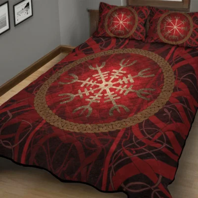 Viking Quilt Bedding Set – Aegishjalmur Helm of Awe Mystic Protection