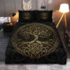 Viking Quilt Bedding Set – Art Tree of Life Quilt Eternal Roots