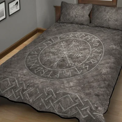 Viking Quilt Bedding Set – Awe of Helm Rune Sacred Protection
