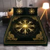 Viking Quilt Bedding Set – Golden Aegishjalmur Prestige Shield