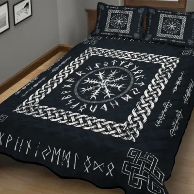 Viking Quilt Bedding Set – Helm of Awe Rune Legendary Protection