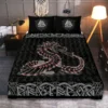 Viking Quilt Bedding Set – Jormungandr Rune Serpent Legend Viking Quilt Bedding Set – Jormungandr Rune Serpent Legend