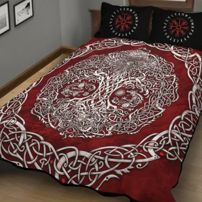 Viking Quilt Bedding Set – Metal Tree of Life Iconic Design