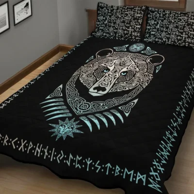 Viking Quilt Bedding Set – Norse Bear Strength Legend Viking Quilt Bedding Set – Norse Bear Strength Legend