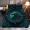 Viking Quilt Bedding Set – Norse Raven Design Timeless Wisdom