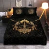 Viking Quilt Bedding Set – Norse Valkyrie Art Heroic Design