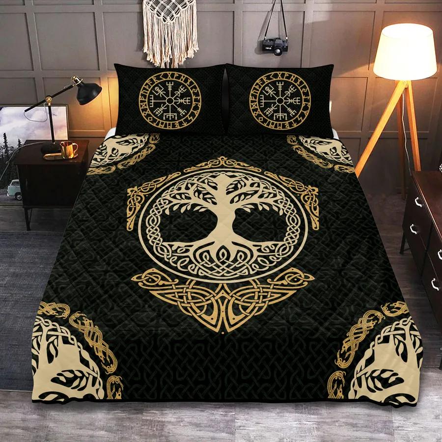 Viking Quilt Bedding Set – Tree of Life Celtic Sacred Design Viking Quilt Bedding Set – Tree of Life Celtic Sacred Design
