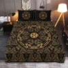 Viking Quilt Bedding Set – Triple Horn of Odin Sacred Emblem Viking Quilt Bedding Set – Triple Horn of Odin Sacred Emblem