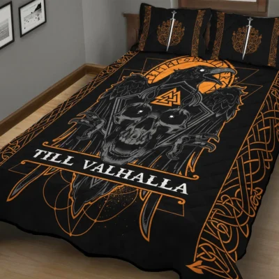 Viking Quilt Bedding Set – Until Valhalla Eternal Honor