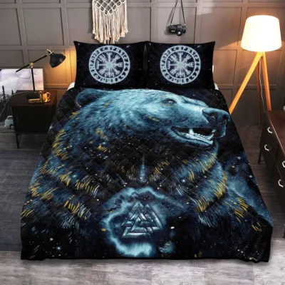 Viking Quilt Bedding Set – Viking Bear Art Primal Strength