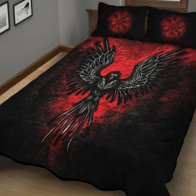Viking Quilt Bedding Set – Viking Nordic Raven Epic Design