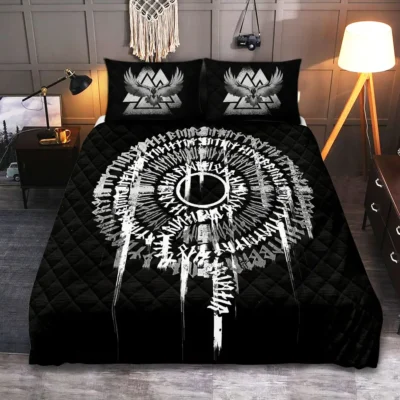 Viking Quilt Bedding Set – Viking Protection Rune Sacred Design