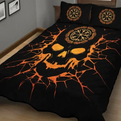 Viking Quilt Bedding Set – Viking Skull Art Fearless Design