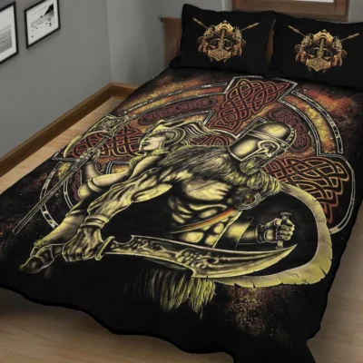 Viking Quilt Bedding Set – Viking Warriors Art Legendary Design