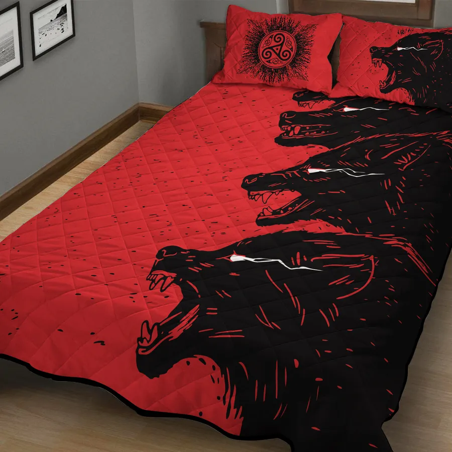 Viking Quilt Bedding Set – Viking Wolf Art Fierce Legacy Viking Quilt Bedding Set – Viking Wolf Art Fierce Legacy