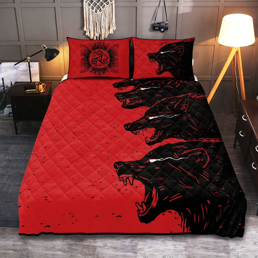 Viking Quilt Bedding Set – Viking Wolf Art Fierce Legacy Viking Quilt Bedding Set – Viking Wolf Art Fierce Legacy