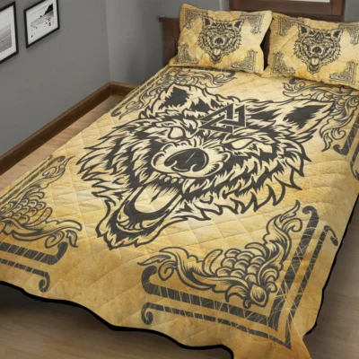 Viking Quilt Bedding Set – Viking Wolf Art Legendary Strength