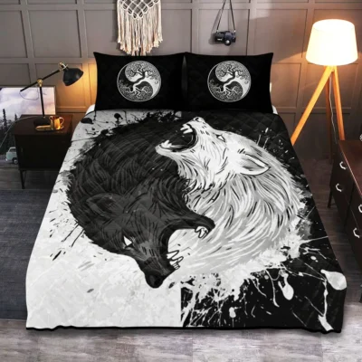 Viking Quilt Bedding Set – Yinyang Skoll – Hati Lunar Balance