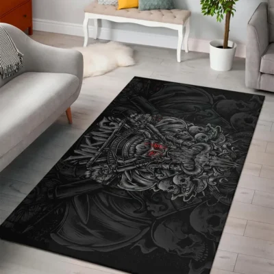 Viking Rug - Viking Skull Art - Legendary Decor