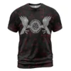 Viking Shirt – Bold Raven T Shirt With Viking Compass Symbol Viking Shirt – Bold Raven T Shirt With Viking Compass Symbol