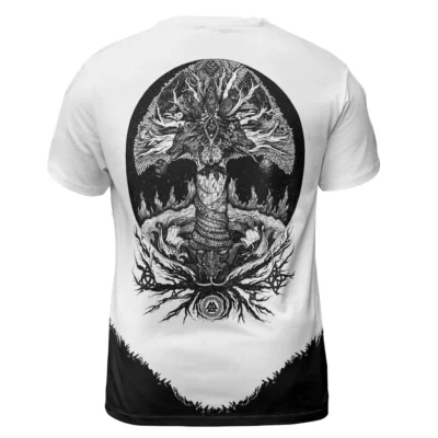 Viking T Shirts – Fierce Berserk T Shirts With Yggdrasil Symbol