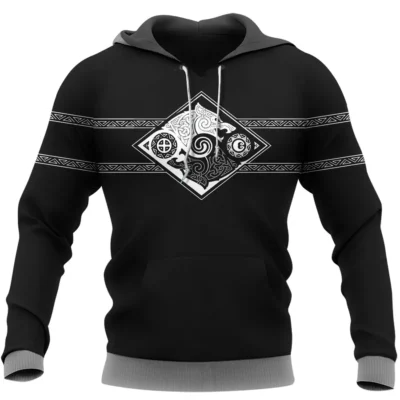 Wolf Hoodies – Hoodie Viking With Valknut Celtic