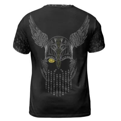 Bold Viking T Shirt – Art Fenrir and Odin