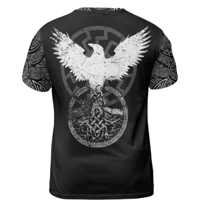 Fierce Viking T Shirt – Berserker Art with Viking Raven