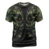 Legendary Camo Skull Viking T-Shirt – Valknut Symbol and Triple Horn