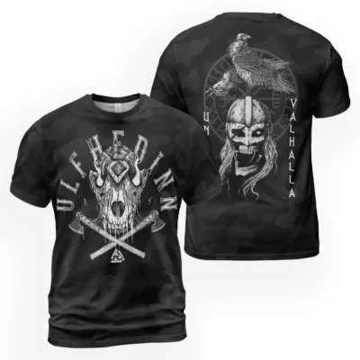 Mythic Viking T Shirt – Ulfhedinn Until Valhalla Skull