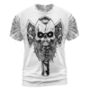 Epic Viking T Shirt – Skull Viking Beards with Norse Axe