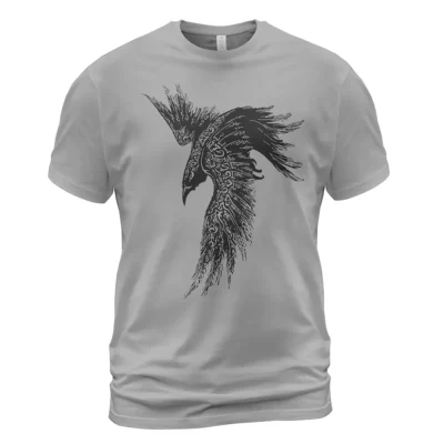 Viking T Shirt Viking Celtic Raven Design Iconic Timeless Fierce Statement