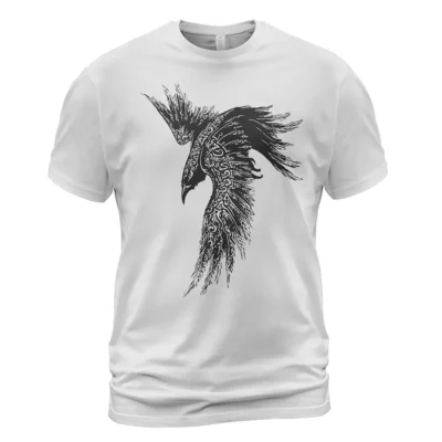 Viking T Shirt Viking Celtic Raven Design Iconic Timeless Fierce Statement