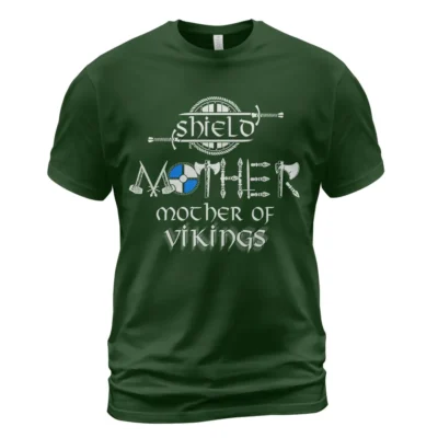 Viking T Shirts Shield Mother Mother Of Vikings Fierce Warrior Pride