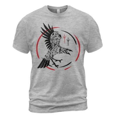 Viking T Shirts Viking Celtic Raven Sacred Nordic Icon