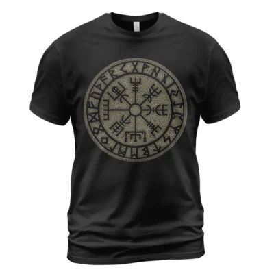 Viking T Shirts Symbol Vegvisir Norse Compass Rune Sacred Nordic Icon
