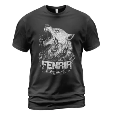 Viking T Shirts Fenrir Clothing Norse Wolf Symbol Fierce Warrior Pride